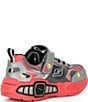 Skechers Boys' SLights, Color:Gunmetal/Charcoal/Red - Image 2