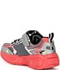 Skechers Boys' SLights, Color:Gunmetal/Charcoal/Red - Image 3