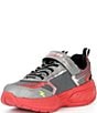 Skechers Boys' SLights, Color:Gunmetal/Charcoal/Red - Image 4