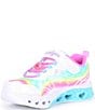 Color:White Multi - Image 4 - Girls' Flutter Heart Lights-Groovy Swirl Lighted Sneakers (Youth)