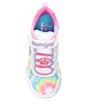 Skechers Girls' Flutter Heart Lights-Groovy Swirl Light Up Sneakers (Youth), Color:White Multi - Image 5