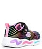 Color:Black Multi - Image 2 - Girls' S Lights Wavy Beams Sneakers (Youth)