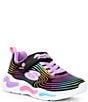 Color:Black Multi - Image 1 - Girls' S Lights Wavy Beams Sneakers (Youth)
