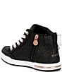 Skechers Girls' Shoutouts 2.0 Sparkle Bow Sneakers (Toddler), Color:Black/Rose Gold - Image 3