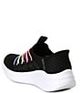 Color:Black Multi - Image 3 - Girls' Slip-Ons Ultra Flex 3.0 Bungee Fun Sneakers (Toddler)