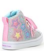 Color:Silver Multi - Image 2 - Girls' Twi-Lites 2.0 Star Gloss Hi-Top Lighted Sneakers (Youth)