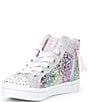 Color:SIlver Multi - Image 4 - Girls' Twi-Lites Charm Glitz Lighted Hi-Top Sneakers (Toddler)