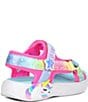Color:Pink Multi - Image 2 - Girls' Unicorn Dreams Majestic Bliss Lighted Sandals (Toddler)