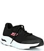 Color:Black/Red - Image 1 - Men's Arch Fit Lace-Up Sneakers