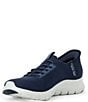 Color:Navy - Image 4 - Women's Slip-Ins Arch Fit Vista Aspiration Sneakers
