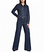 Skies Are Blue Cape Collared Long Sleeve Coordinating Denim Jacket - Image 4
