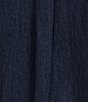 Color:Dark Denim - Image 2 - Denim Point Collar Neck Long Sleeve Shirt Dress