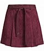 Skies Are Blue Faux Suede Belted A-Line Mini Coordinating Skirt - Image 5