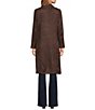 Skies Are Blue Faux Suede Notch Collar Neck Long Sleeve Open Front Duster - Image 2