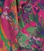 Color:Magenta Multi - Image 3 - Floral Print One Shoulder Ruffle Detail Sleeveless Midi Sheath Dress