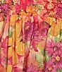 Skies Are Blue Floral Print Sweetheart Neck Sleeveless Smocked Bust Maxi Dress, Color:Bright Coral - Image 3