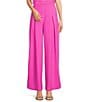 Color:Rose-Violet - Image 1 - High Rise Front Tucked Wide Leg Palazzo Pants
