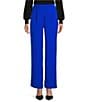 Color:Neon Blue - Image 1 - High Waist Pintuck Side Pocket Trousers