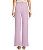 Color:Lavender - Image 2 - High Waist Pintuck Side Pocket Trousers