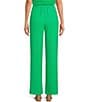 Color:Fresh Green - Image 2 - High Waist Pintuck Side Pocket Trousers
