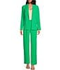 Color:Fresh Green - Image 3 - High Waist Pintuck Side Pocket Trousers