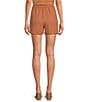 Color:Hazelnut - Image 2 - High Waisted Flat Front Recycled Tailored Shorts