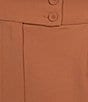 Color:Hazelnut - Image 4 - High Waisted Flat Front Recycled Tailored Shorts