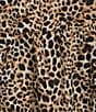 Skies Are Blue Leopard Print Split V-Neck Ruffle Cap Sleeves Shift Mini Dress, Color:Leopard - Image 3