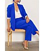 Skies Are Blue Notch Lapel Long Sleeve Flap Pocket Open Front Coordinating Blazer, Color:Neon Blue - Image 5