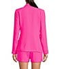 Skies Are Blue Notch Lapel Long Sleeve Flap Pocket Open Front Coordinating Blazer, Color:Ultra Pink - Image 2