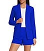 Skies Are Blue Notch Lapel Long Sleeve Flap Pocket Open Front Coordinating Blazer - Image 1