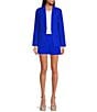 Skies Are Blue Notch Lapel Long Sleeve Flap Pocket Open Front Coordinating Blazer - Image 3