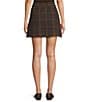 Skies Are Blue Petite Size Plaid Patterned A-Line Wrap Mini Skirt - Image 2