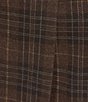 Skies Are Blue Plaid Patterned A-Line Wrap Mini Skirt - Image 4