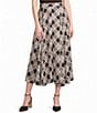 Skies Are Blue Plaid Printed Flared A-Line Maxi Skirt - Image 1