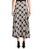 Skies Are Blue Plaid Printed Flared A-Line Maxi Skirt - Image 2