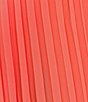Color:Neon Orange - Image 3 - Pleated V-Neck Sleeveless Maxi Dress