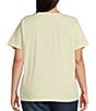 Skies Are Blue Plus Graphic Short Sleeve T-Shirt, Color:Pale Yellow Multi - Image 2
