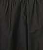 Skies Are Blue Plus Size Poplin Bubble Midi Skirt, Color:Black - Image 4
