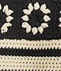 Skies Are Blue Plus Printed Pointelle Knit Collared Short Sleeve Sweater, Color:Off-White/Navy - Image 4