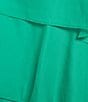 Skies Are Blue Plus Size Asymmetrical Ruffle Tiered Top, Color:Green - Image 4