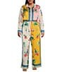 Skies Are Blue Plus Size Coordinating Border Print Wide Legs Pants, Color:Ivory-Sun - Image 3