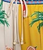 Skies Are Blue Plus Size Coordinating Border Print Wide Legs Pants, Color:Ivory-Sun - Image 4