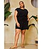 Skies Are Blue Plus Size Brushed Modal Shorts, Color:Black - Image 6