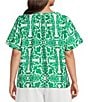 Skies Are Blue Plus Size Bubble Short Sleeve Blouse - Image 2