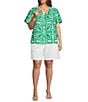 Skies Are Blue Plus Size Bubble Short Sleeve Blouse - Image 3