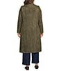 Skies Are Blue Plus Size Collared Long Sleeve Faux Suede Duster Jacket - Image 2