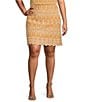Color:Mustard - Image 1 - Plus Size Embroidered Woven Coordinating Skirt