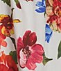 Skies Are Blue Plus Size Floral Printed V-Neck Short Sleeve Twist Front Coordinating Top - Image 4