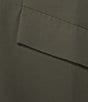 Skies Are Blue Plus Size Notch Lapel Shirred 3/4 Sleeve Open Front Coordinating Statement Blazer, Color:Dark Olive - Image 4